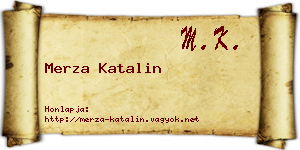Merza Katalin névjegykártya